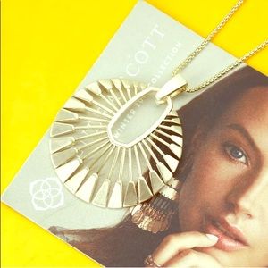 Kendra Scott Gold Deanne Long Pendant Necklace NEW